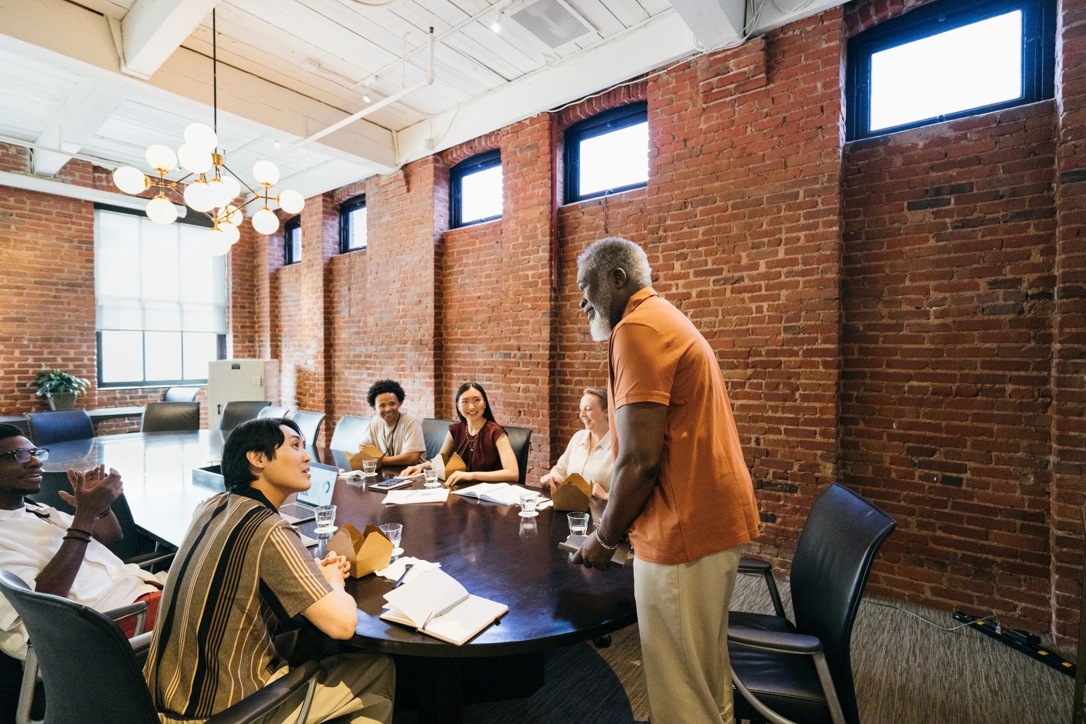 Consulting team in a collaborative planning session